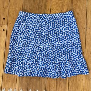 Madewell blue floral mini skirt
